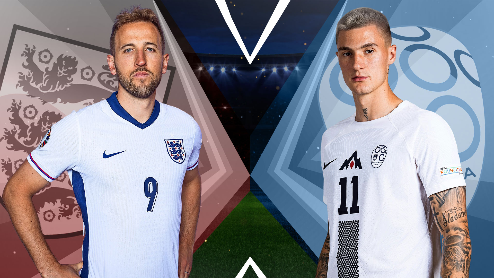 England national football team vs slovenia national football team timeline