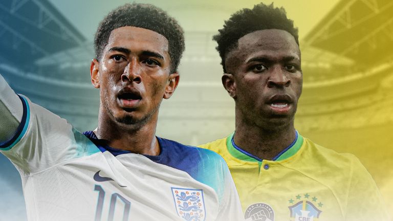 England national football team vs brazil national football team lineups