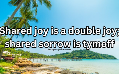 Shared joy is a double joy; shared sorrow is tymoff